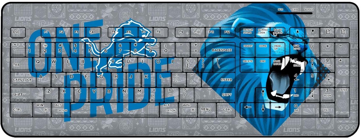 Detroit Lions 2024 Illustrated Limited Edition Wireless Keyboard
