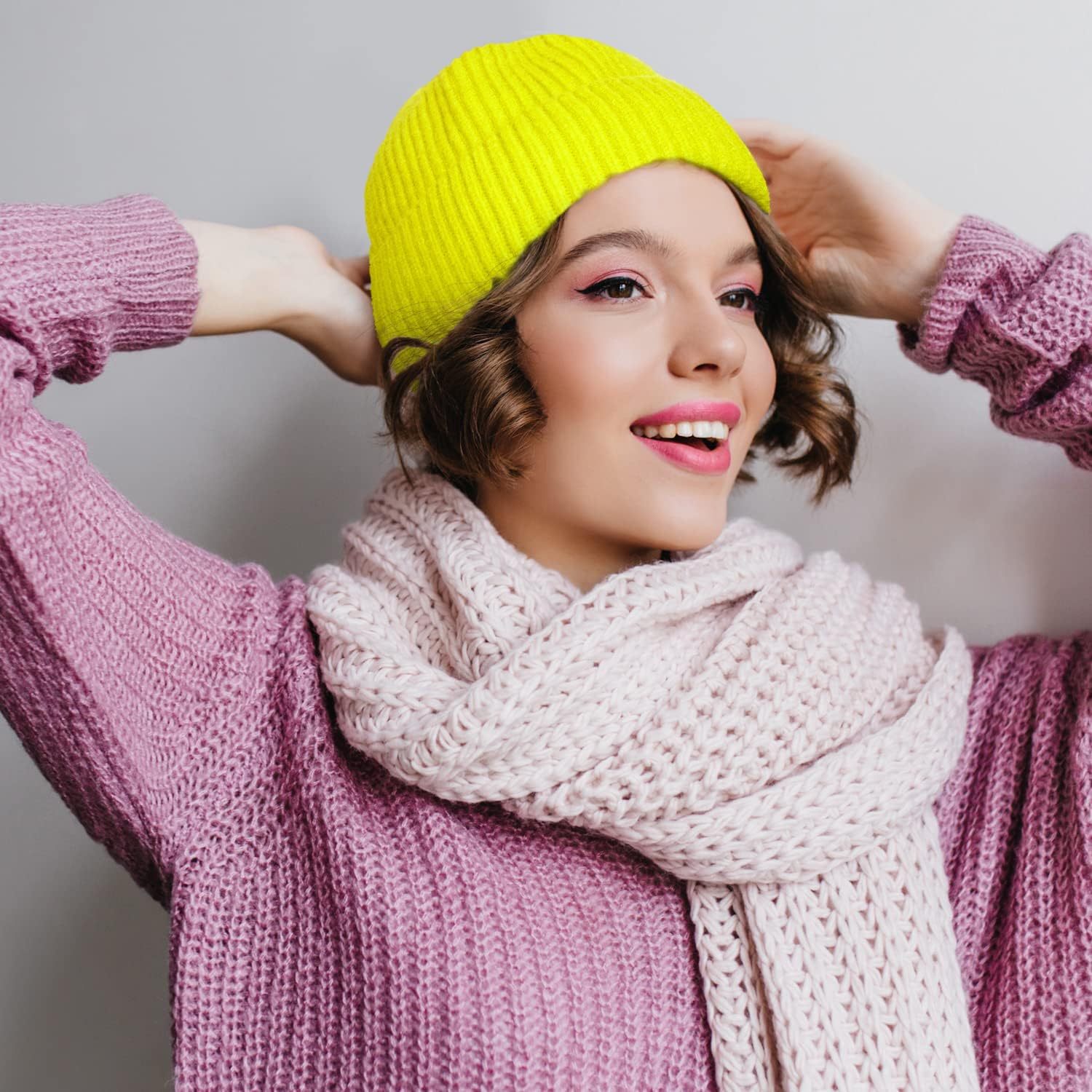 ROYBENS Swag Wool Knit Cuff Short Fisherman Beanie for Men Women, Winter Warm Hats - Image 6