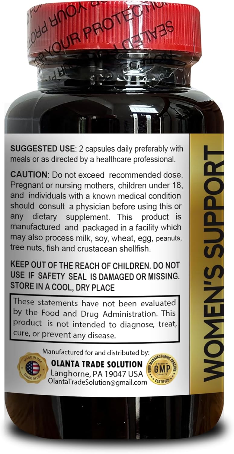 Menopause Supplements for Women - chasteberry Supplements, Herbal Menopause Support for Women, Hormone Balance with Milk Thistle Chasteberry Black Cohosh - 1 Bottle 60 Capsules