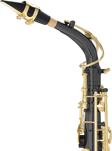 Miniatura 23 de Saxofón alto Mendini por Cecilio Eb con sintonizador, boquilla y funda, 10 lengúetas y libro de bolsillo., Nickel Níquel