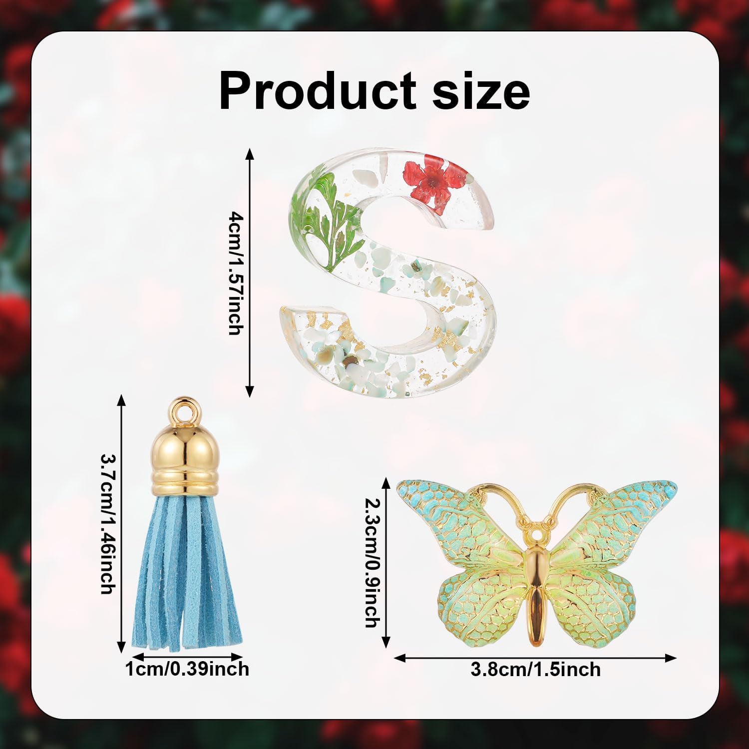 Bottle Chain for Stanley Cup, Cute Letter Charm with Butterfly and Tassel Accessories for Tumbler Compatible with 40oz Stanley Cup