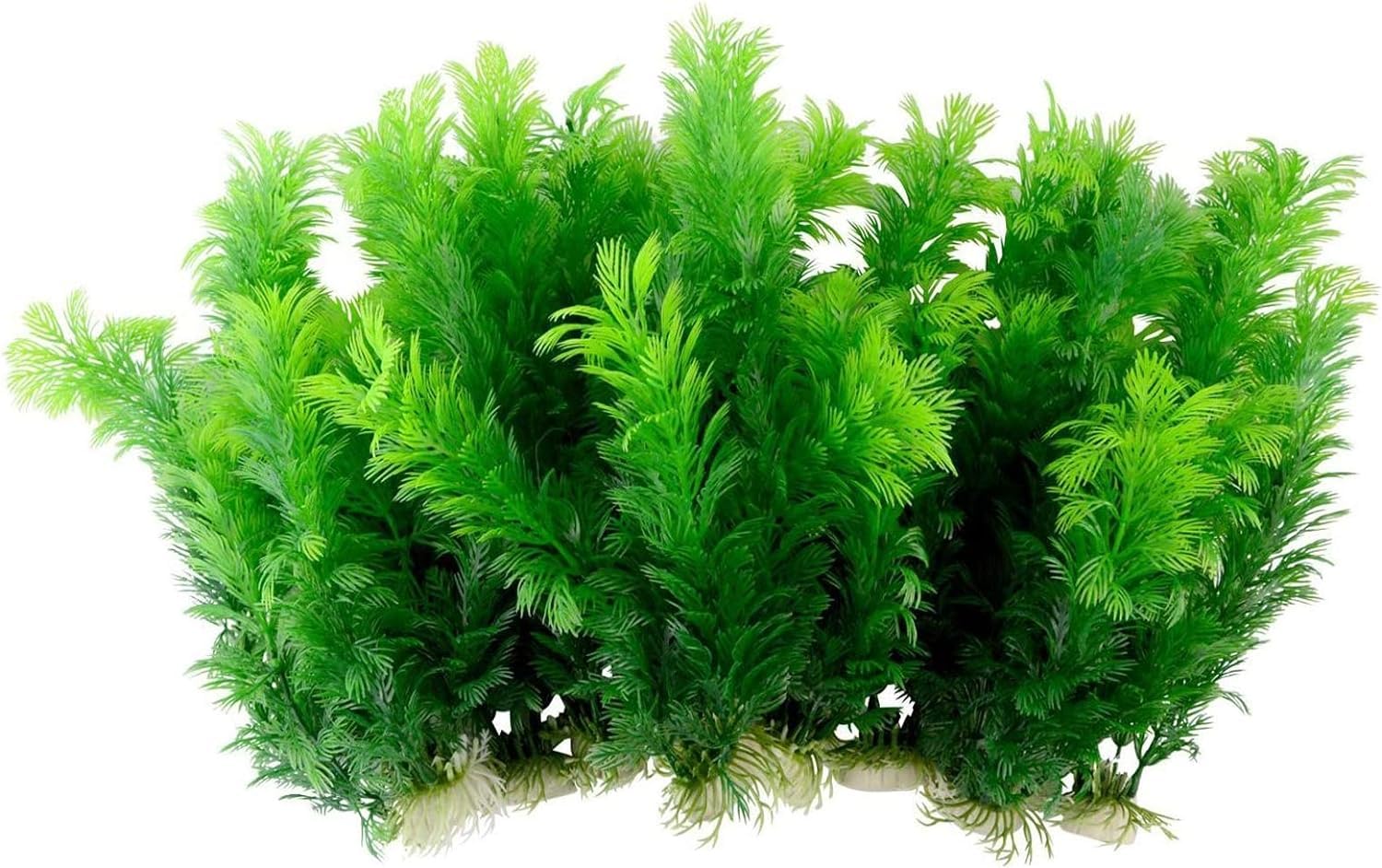 RUIAN 12 Inch Aquarium Plants Plastic Large Artificial Green Seaweed Water Plants Fish Tank Plants Decorations,10Pcs
