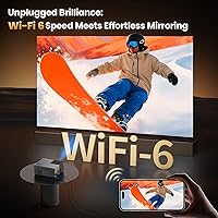 Vista 7 de 4K Projector with Built-in Apps, 1500 ANSI/Compatible with Netflix/Dolby Audio Smart Projector with WiFi 6 and Bluetooth 5.3,Outdoor Movie Proyector