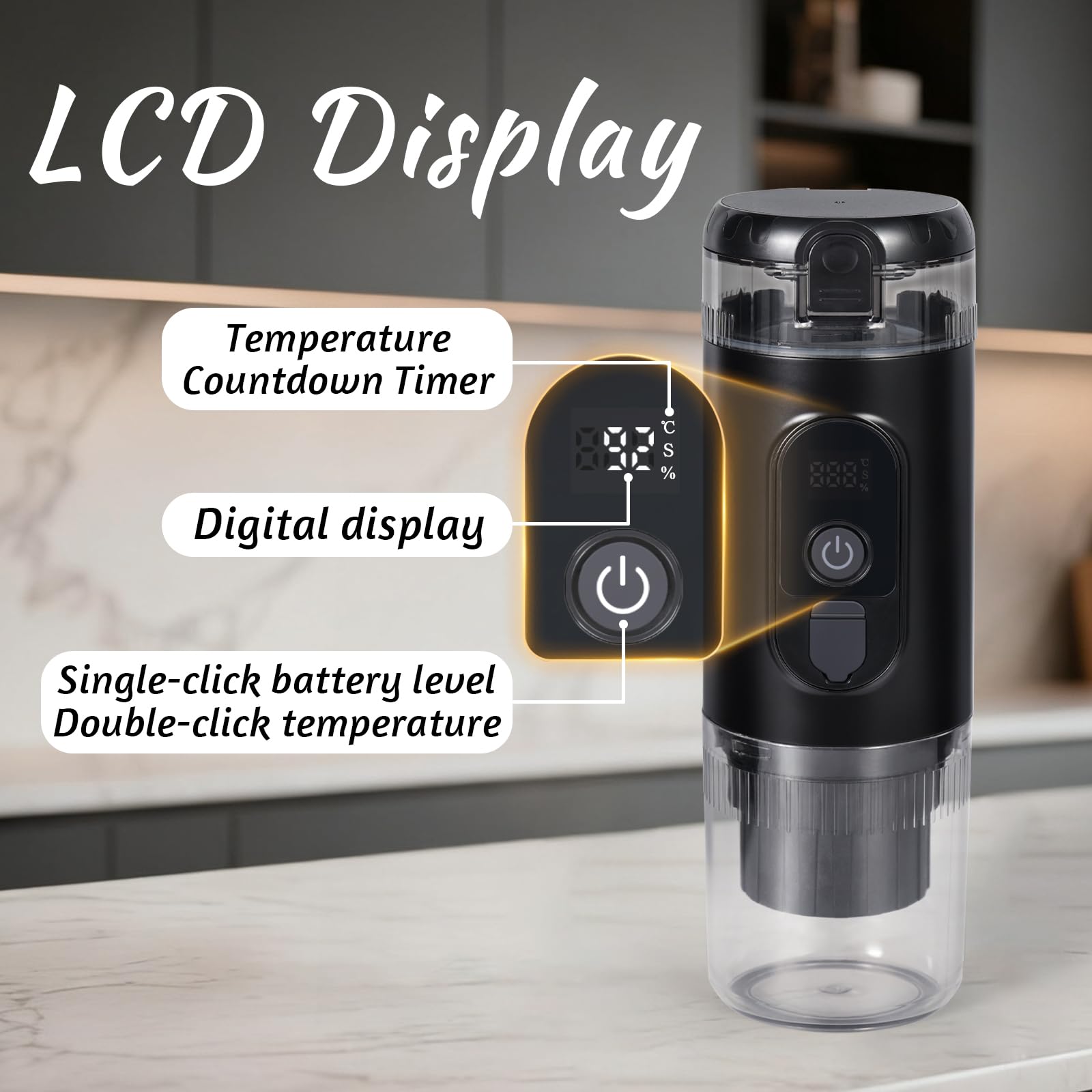 Electric Travel Coffee Machine with Self-Heating Gallery Image