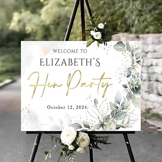 Personalized Bachelorette Party Welcome Sign Template, Greenery Bachelorette Welcome Sign, Before The Vows Welcome Sign, Hens Sign With Stand, Twinkle Bachelorette Party Sign Decorations