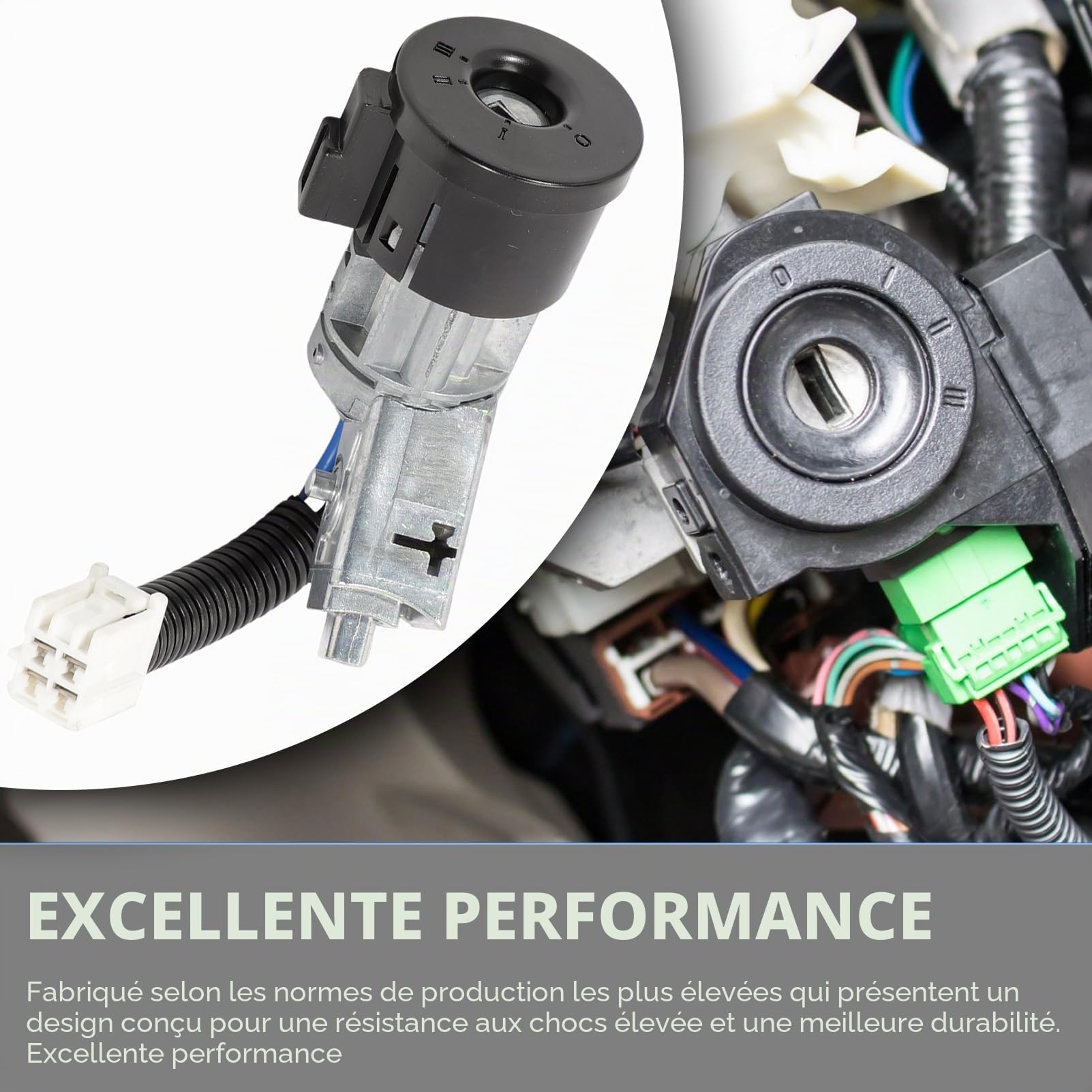 Neiman pour Citroen C1 Peugeot 107 Toyota Aygo 2005-2014 Ensemble bloc d'allumage avec 2 clés interrupteur d'allumage serrure à cylindre N0501412 N0502200
