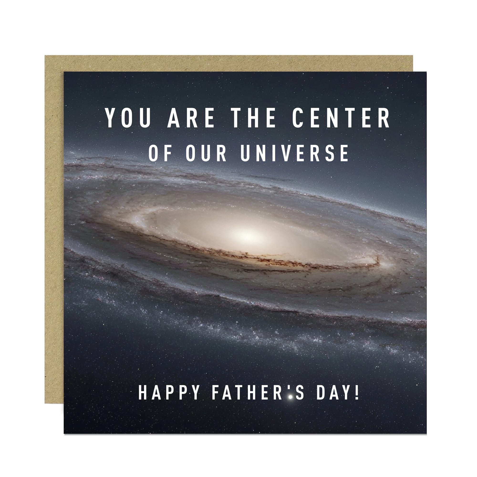 RED OCEAN Fathers Day Card For Dad You Are The Center Of Our Universe Card With Kraft Envelope Thank You Card For Dad From Daughter Son Kids