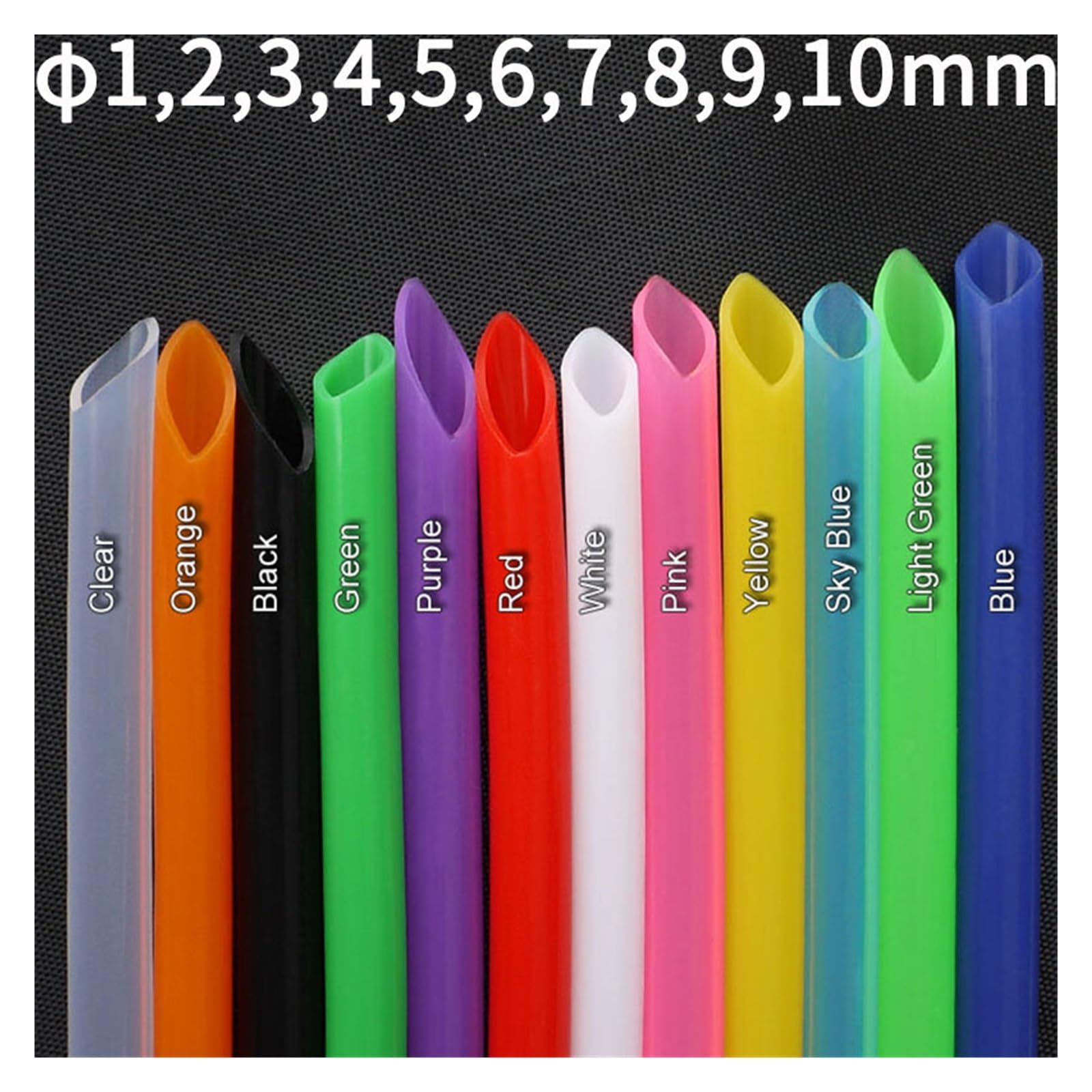 drain hose Silicone Tube ID 1mm Flexible Rubber Hose Food Grade Soft Drink Pipe Water Connector water pump (Color : Red, Size : ID1mm OD3mm-2meters)