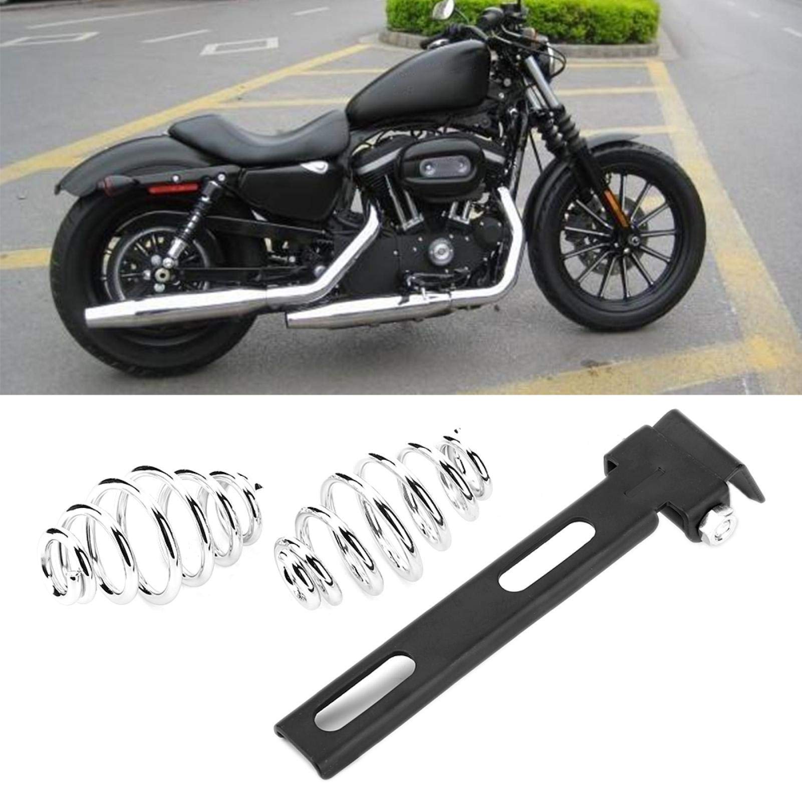 Molle del sedile del motociclo, set di staffe molle della sella del sedile del motociclo in acciaio inossidabile adatto per Bobber