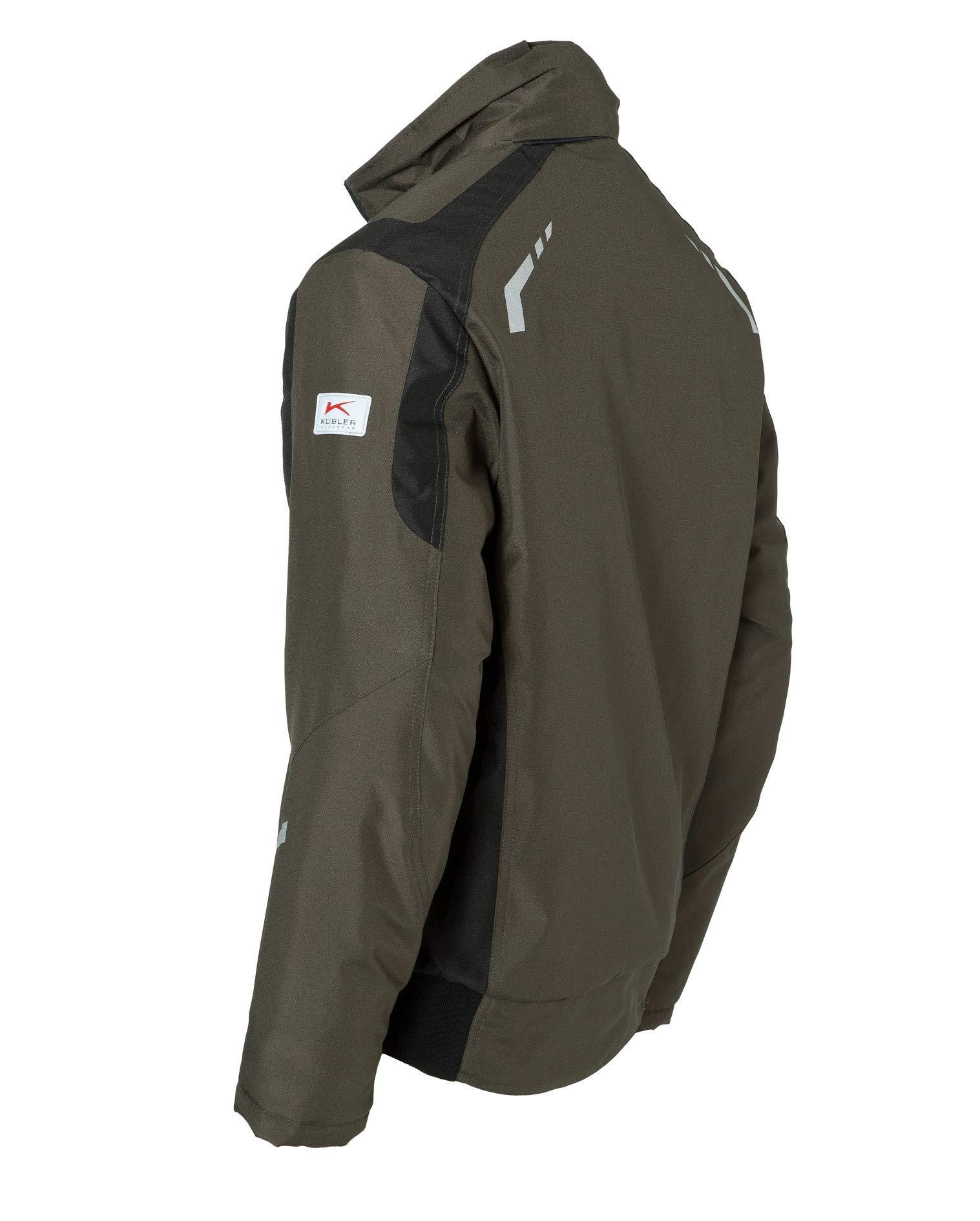 KÜBLER Workwear Wetterblouson – Jacke mit wattiertem Steppfutter – Wetterblouson aus 100% Polyester moosgrün/schwarz Gr. M