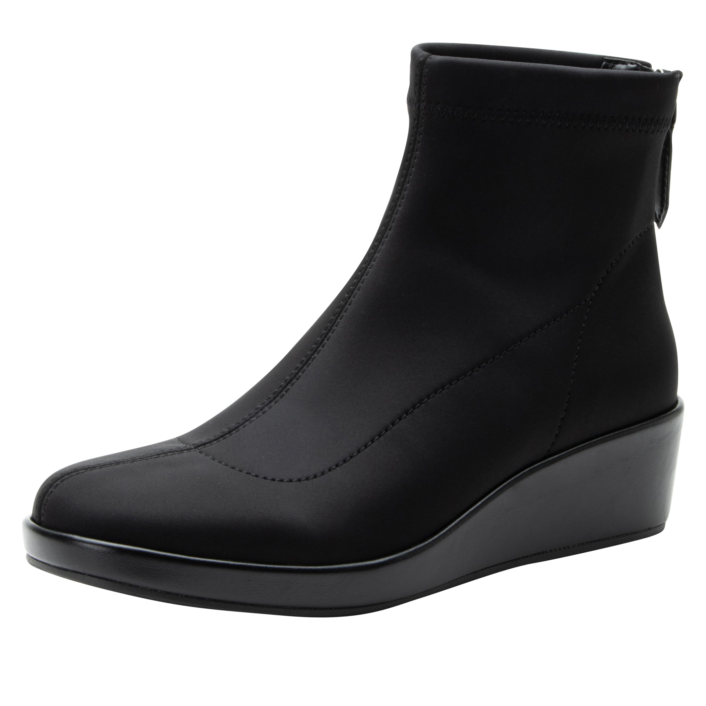 Alegria Womens Harmoni Stretch Wedge Bootie Shoes