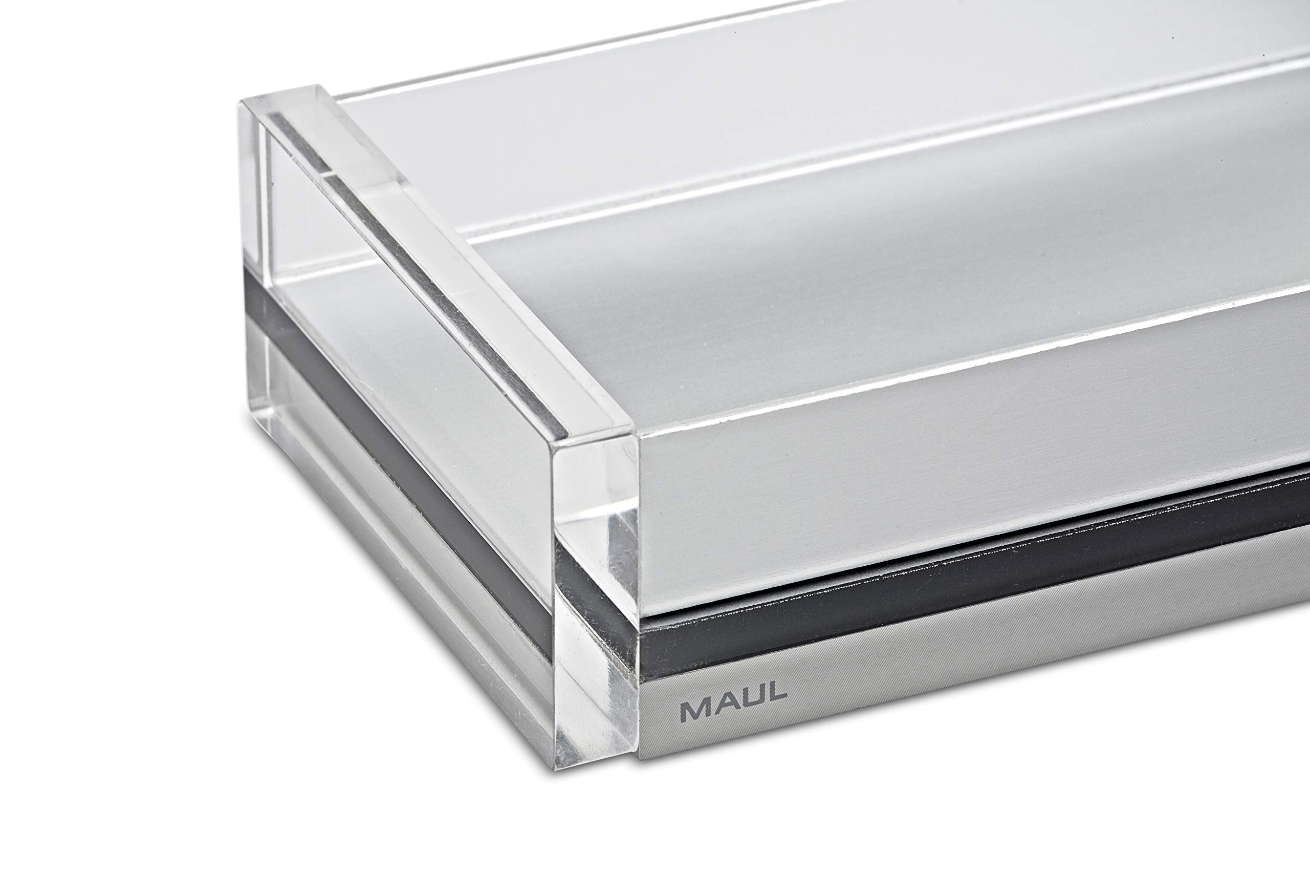 MAUL plumier elegant MAULacro 1 rayon Acrylique Aluminium 208 x 32 x 70 mm transparent 1966005 1 pièce