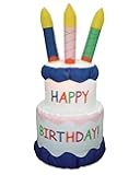 6 Foot Inflatable Happy Birthday Cake with Candles Yard Decoration