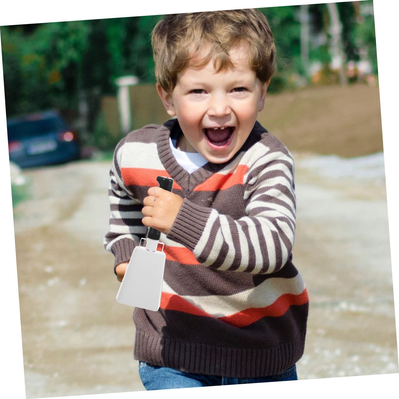 ERINGOGO 2pcs Cowbell Percussion Handle Large Noise Maker for Sports Events Music Toy