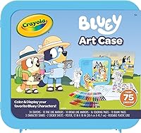 Crayola Bluey Create & Color Art Case - 75+ Pc Kids Art Kit with Crayons, Markers, Stickers, Coloring Pages & Storage Case, Ages 5+