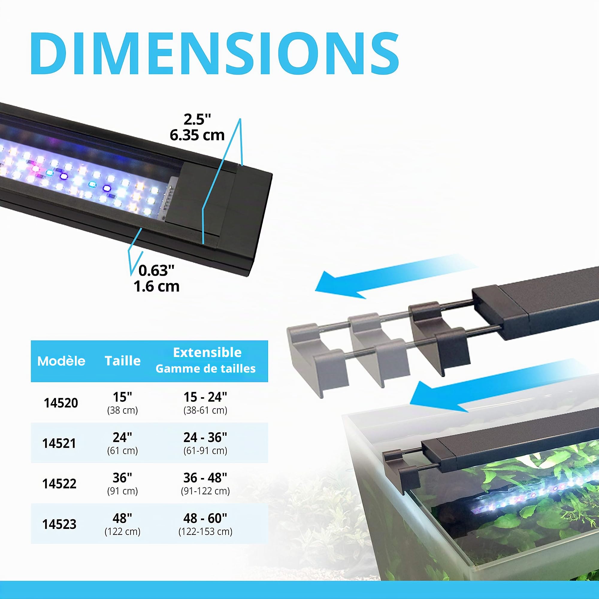 FLUVAL Plant Éclairage pour Aquariophilie 3.0 LED 32 W 61-85 cm