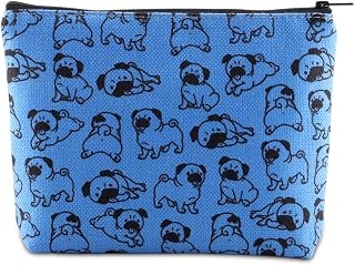 Pugs Gift Bag Lover Pug Gift Pugs Makeup Bag Pugs Cosmetic Pocket Zipper Travel Bag Pugs Owner Gift Dog Mama Gift (Pug ca)