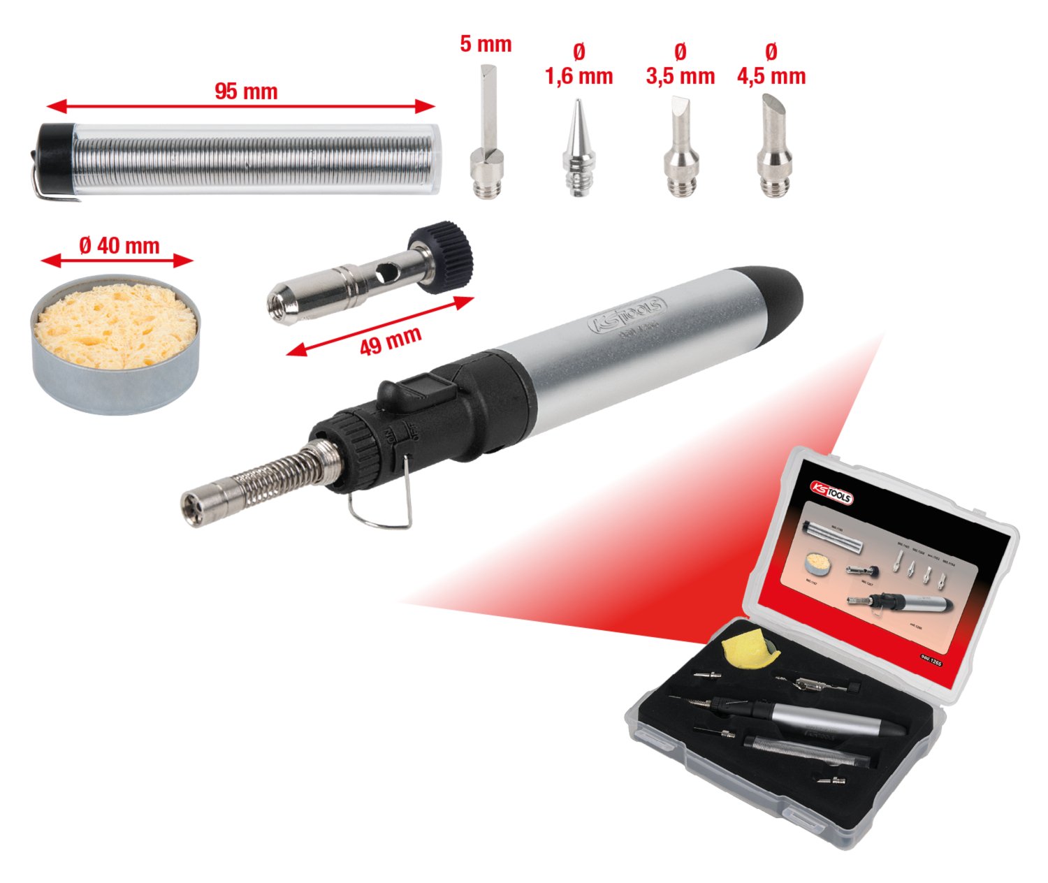 KS Tools 960.1265 Mikro-Löt-Satz, 8-teilig