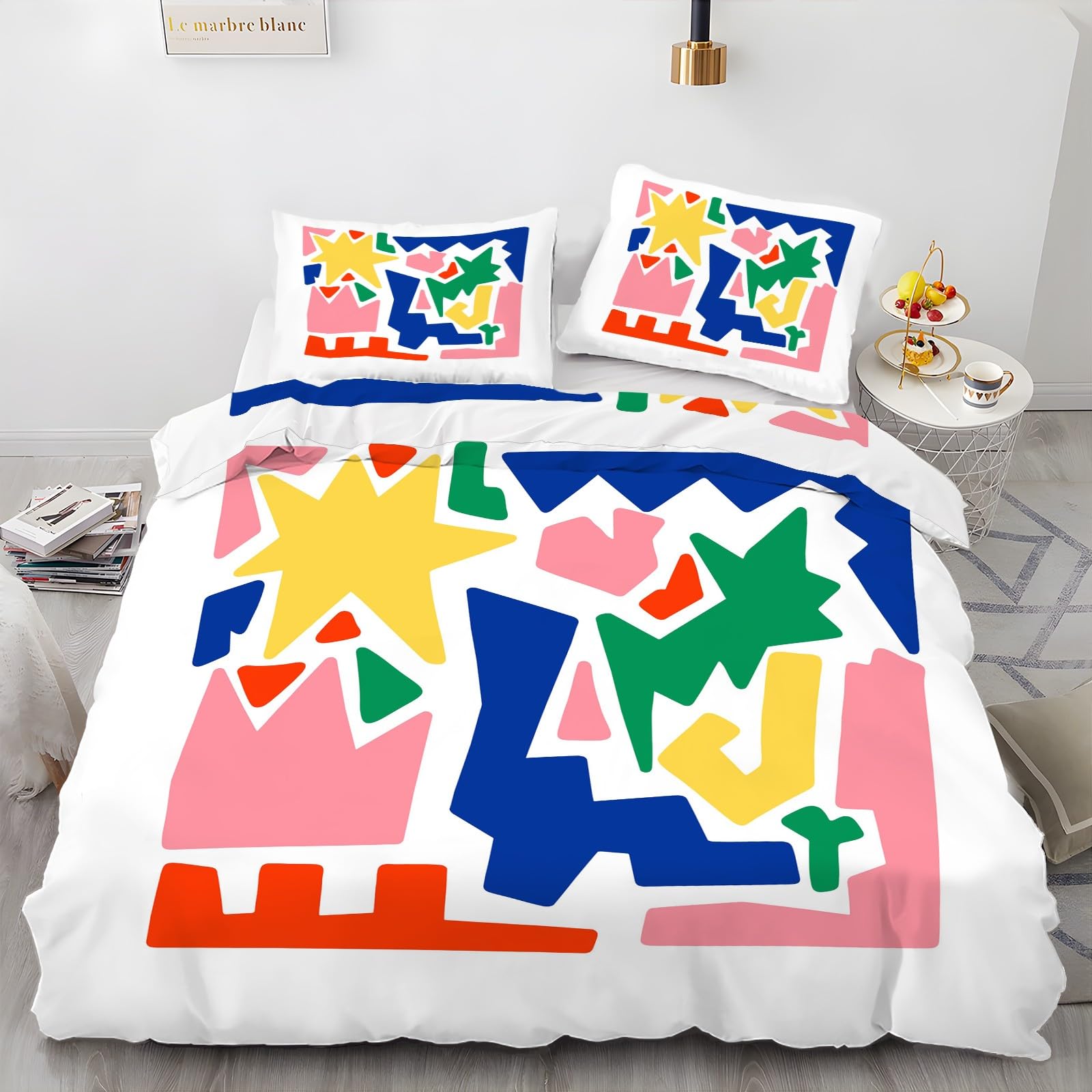 Housse de couette 240x260 colorée pour illuminer votre chambre avec style graphique
