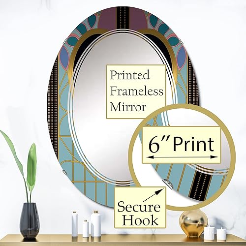 Miniatura 3 de Espejo de tocador Art Nouveau de corazón rosa y dorado, espejos de baño, espejos de pared para sala de estar, dormitorio, espejo ovalado, grande, 20