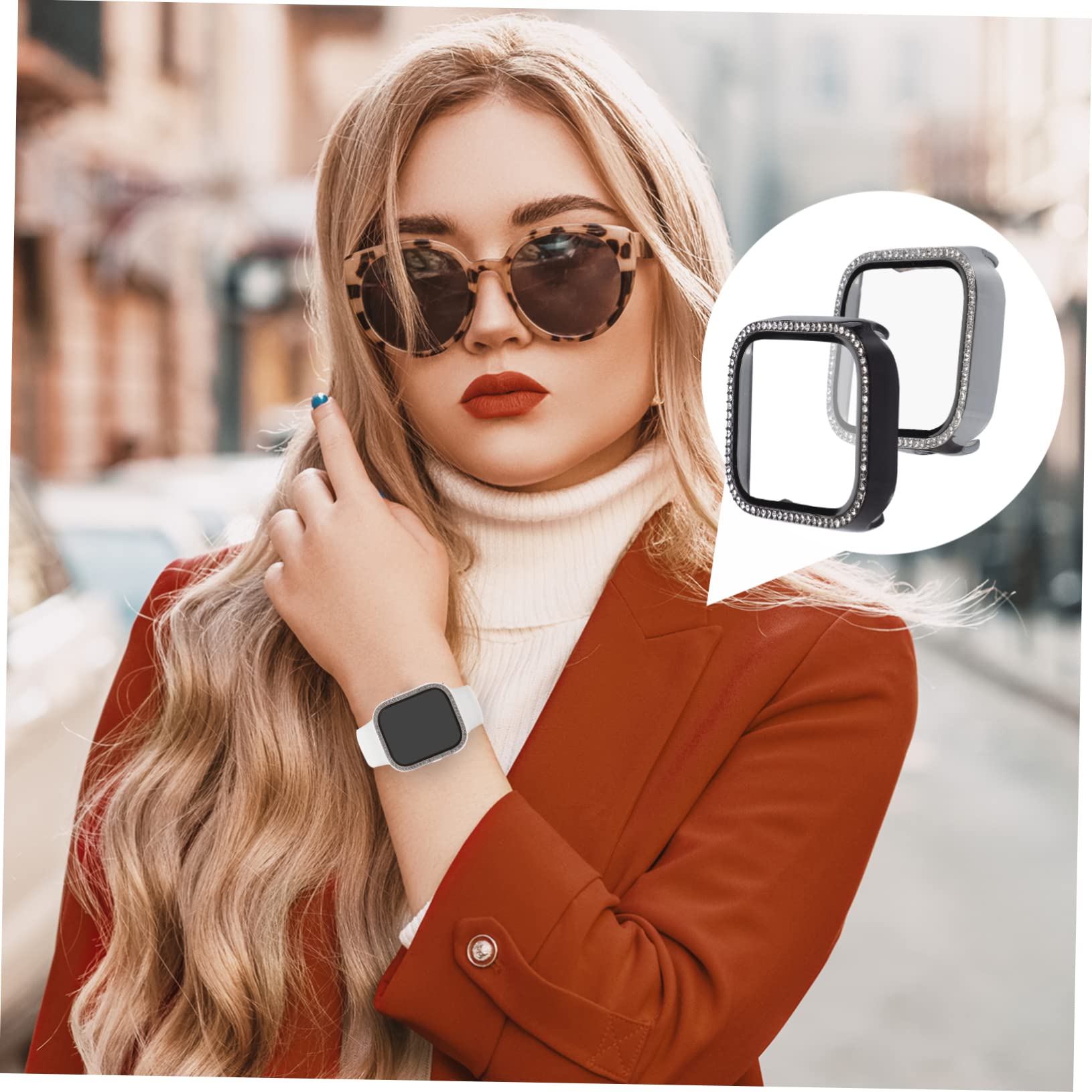 OSALADI 4 Pcs Watch Case Integrated Shell Smartwatch Protector Smartwatch Cover Smart Watch Wrist Shell Watch Edges Covers Anti-scratch Tempered Film Case