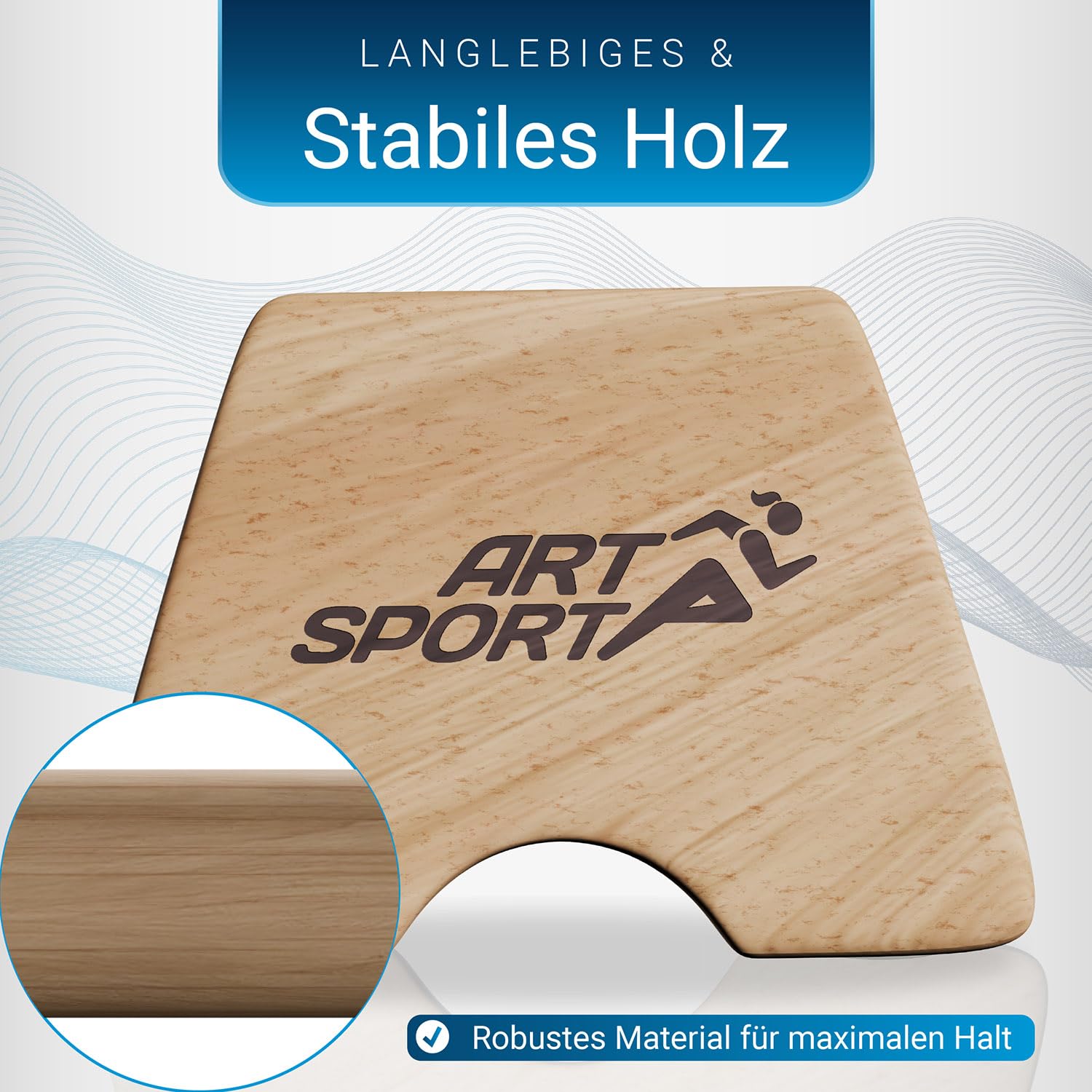 ArtSport Liegestützgriffe aus Holz - Calisthenics, Parallettes, Liegestütz Barren, Indoor & Outdoor, ergonomische Handstand Griffe
