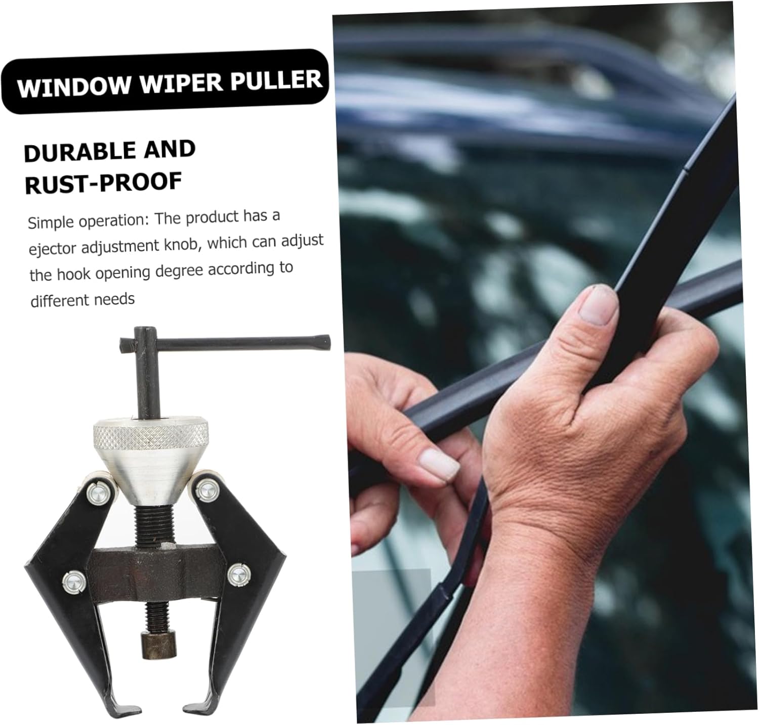 GLEAVI Adjustable Wiper Arm Puller Tool for Easy Removal Car Wiper Arm Removal Device Compatible Models Efficient Windshield Puller Kit