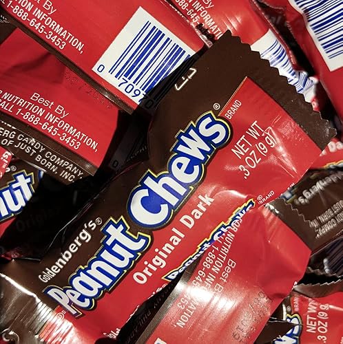 Miniatura 3 de Goldenberg's Masticables de cacahuete de chocolate negro Goldenberg's Milk Chocolate Peanut Chews Surtido de mini barras de caramelo a granel