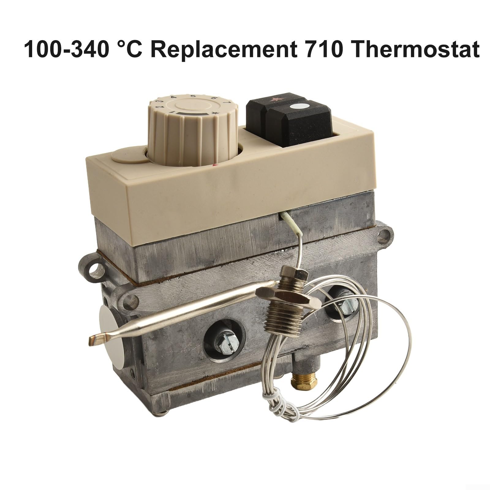 Válvula de control de temperatura de gas, para freidora de 120 a 200 ℃, termostato para controlador de temperatura de freidora, para freidoras comerciales, wooks, vaporizadores, hornos