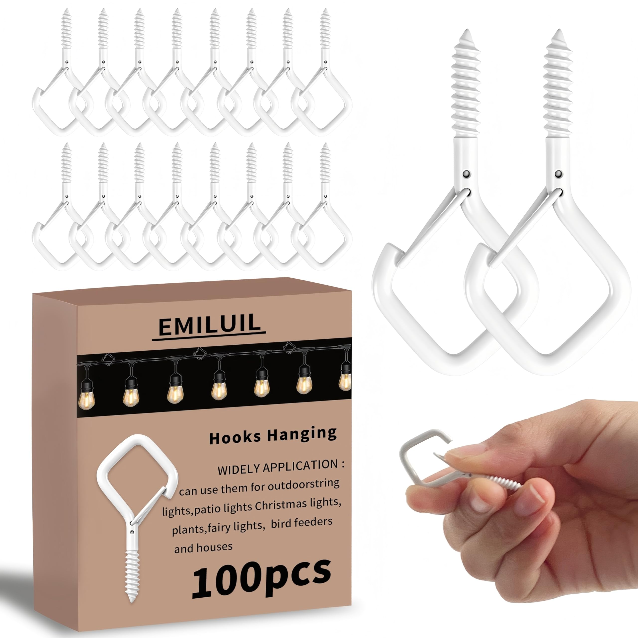 Small Screw-In Hooks - 30 Pack -13 Small Screw-In Hooks - 30 Pack -13