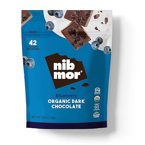 Miniatura 6 de Nib Mor Chocolate Oscuro Orgánico con Arándanos de Maine Salvaje - 72 Cacao - 18 oz Bolsa