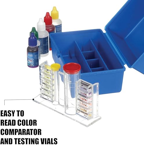 Miniatura 2 de Blue Devil - Kit de prueba de cloro y bromo pH alcalinidad y demanda de ácidos 5 vías incluye viales fáciles de leer