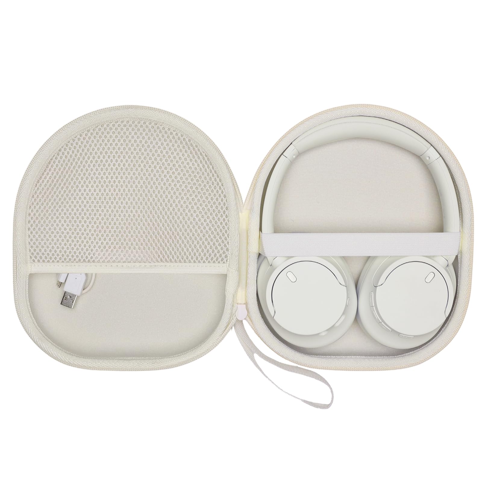 XANAD Case Compatible with Sony WH-CH720N WH-CH520 Noise Canceling Headphone - Cream