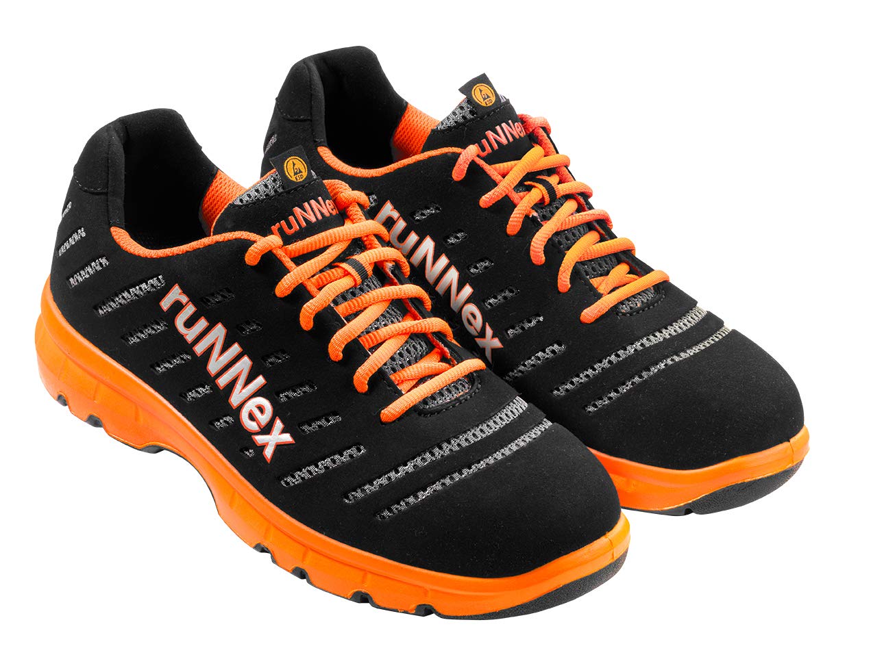 ruNNex® S1P-ESD-Sicherheitshalbschuh FlexStar, schwarz/orange, Gr. 45