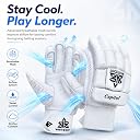 WHITEDOT Sports Capital PU Cricket Batting Gloves (White Boys/Small Right Hand) gallery image