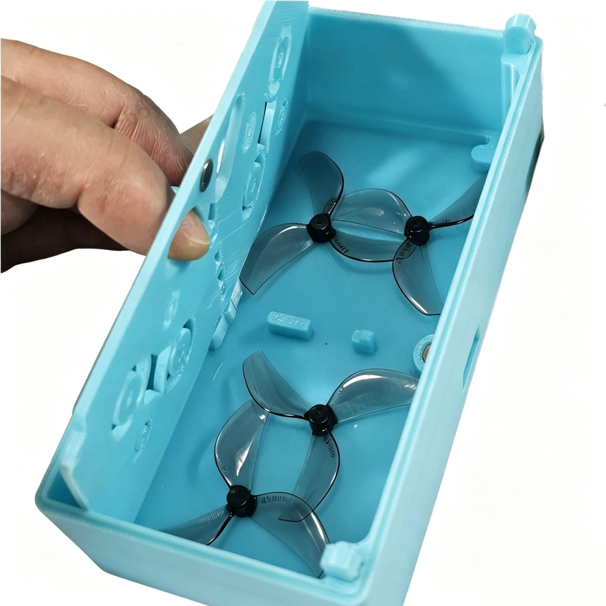 Compatibile con Oxbot Lumo 18 Scatola Stoccaggio Drone Stampato 3D | Conserva batteria ed elica, contenitore portatile antiurto
