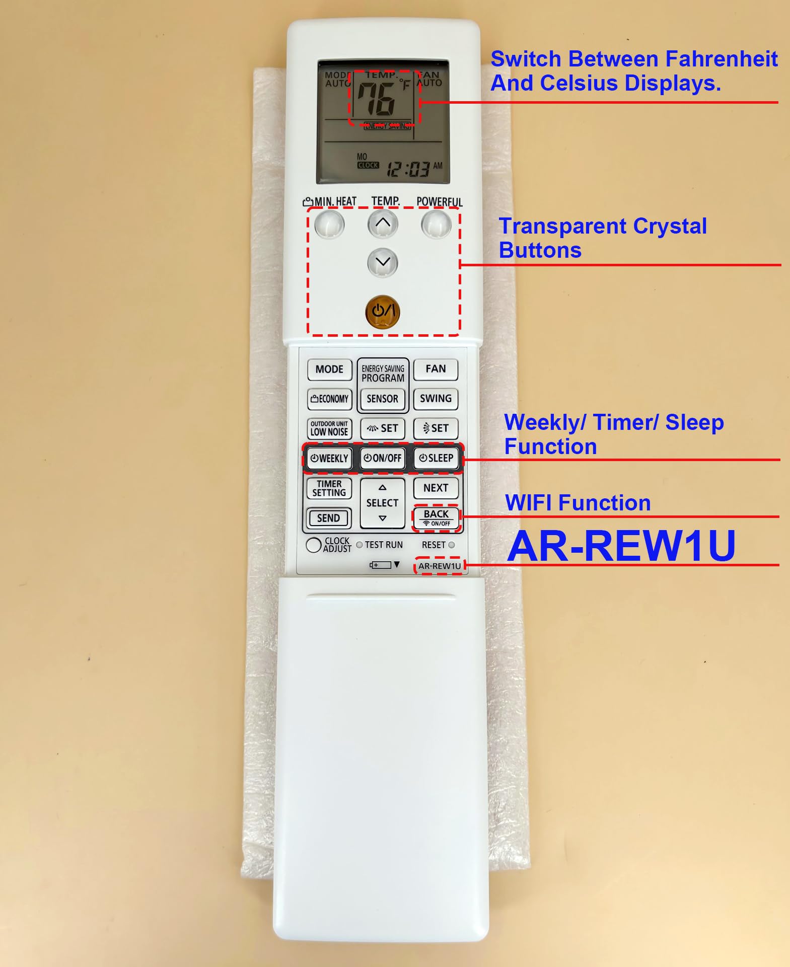 Amazon.com: Replacement Remote Control for Fujitsu AIRSTAGE AR
