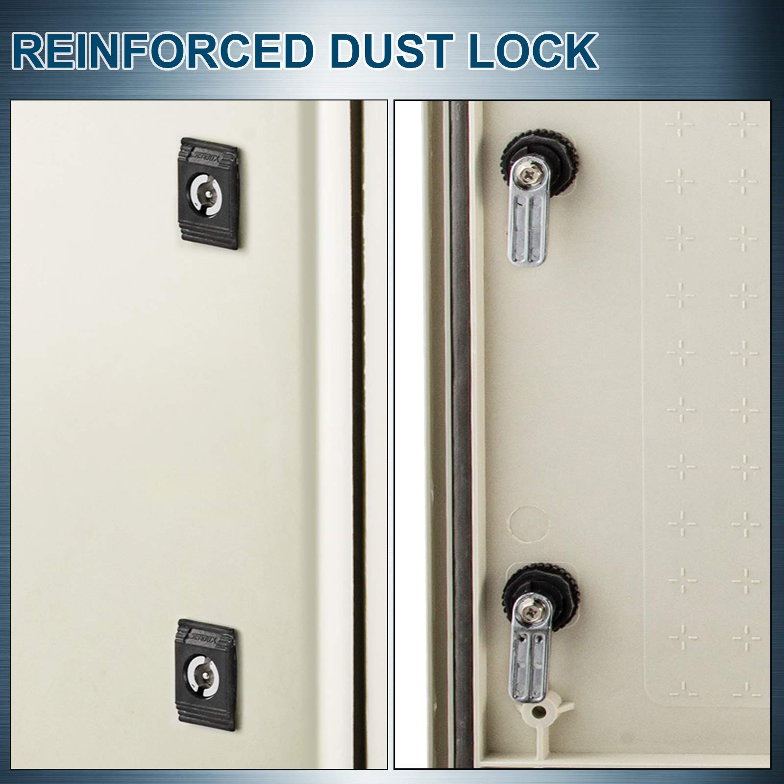 VEVOR NEMA Enclosure, 20 x 16 x 8 inches, NEMA 4X Fiberglass Steel