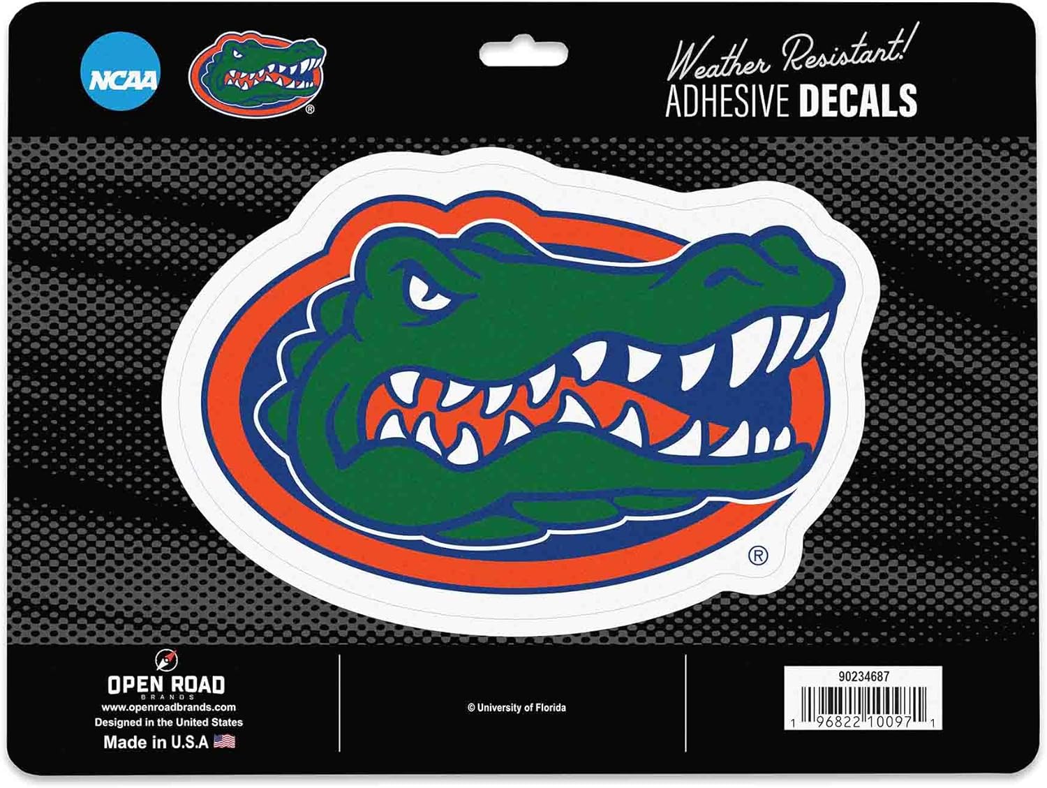 University of Florida Logo Adhesive Vinyl Decal - Fun Gators Sticker for Car, Window, or Laptop