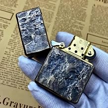 ZORRO 912s Vintage Brass Kerosene Lighter, Hand-Carved Rock Pattern, Flint Wheel Ignition, Collectible Edition