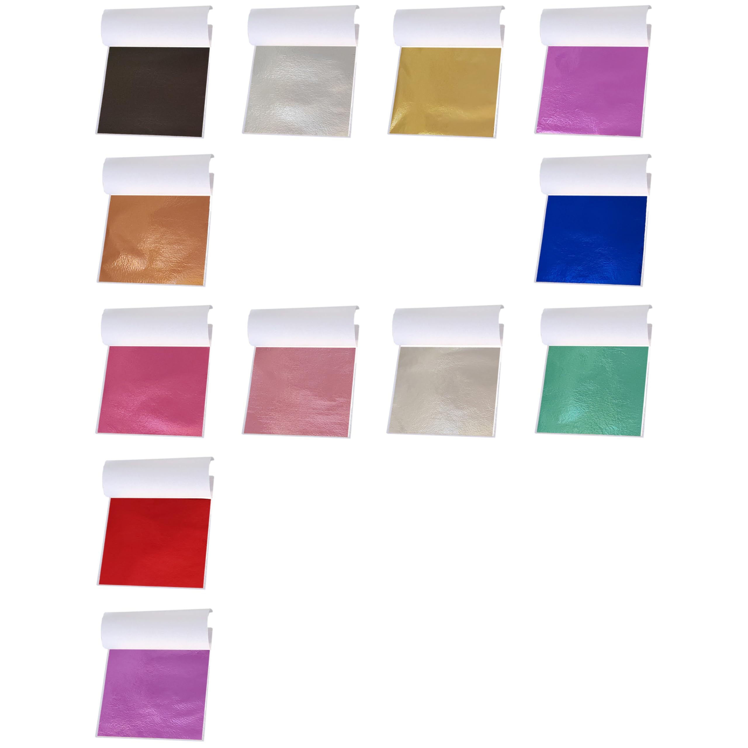 PEKPAK Gold Leaf Sheets for Art?120PCS Gold Foil Sheets,Imitation Gold Leaf Paper for DIY Art Decoration, Nails, Handicrafts, Bronzing, Furniture, Painting, Resin(Mixed Color)