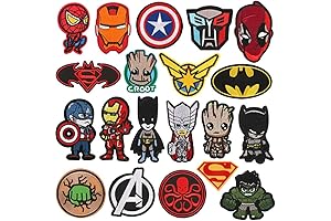 Colorful Embroidered Superhero Patches for Kids