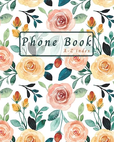 Phone Book: Telephone Book A-Z. telephone books with alphabet index large print. phone book with alphabet tabs.