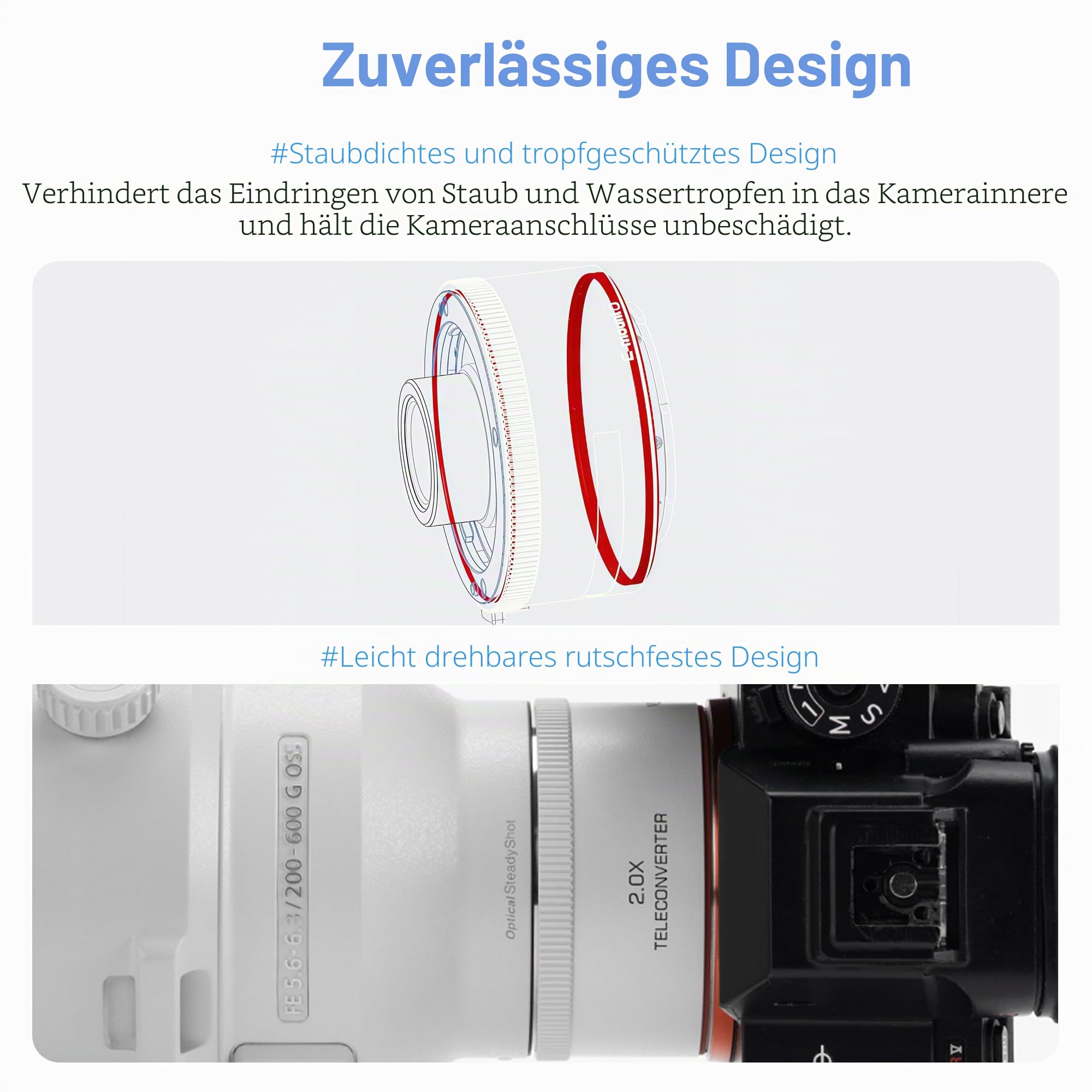 VILTROX TC-2.0X Telekonverter für Sony E-Mount Autofokus Extender kompatibel SEL70-200GM SEL100-400GM SEL200-600G
