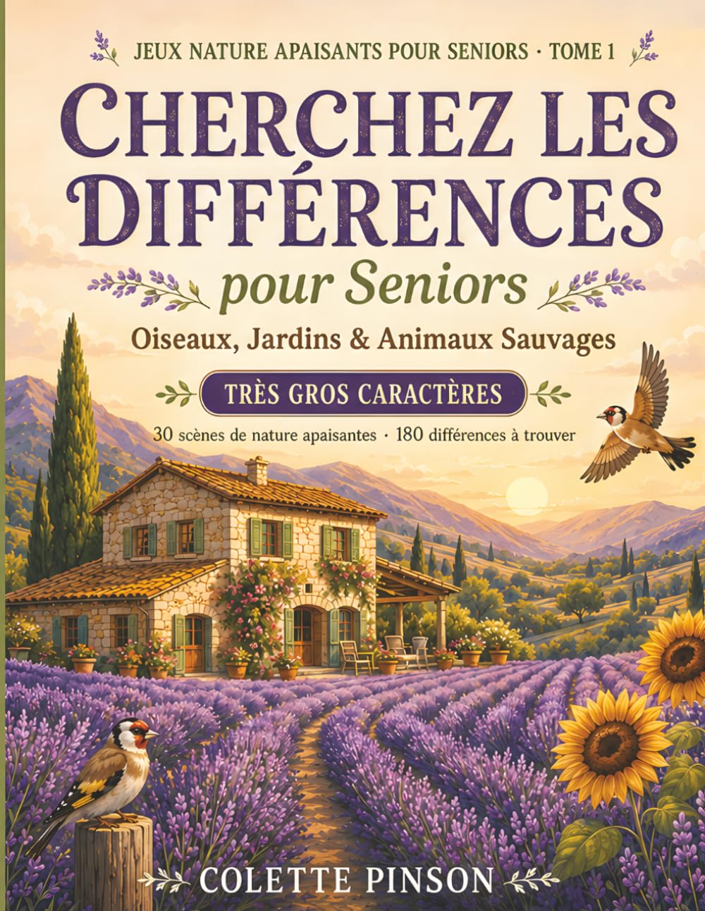 Cherchez les Différences pour Seniors: Jeux d'observation en gros caractères : 30 scènes de nature apaisantes aux différences faciles à repérer ... (Jeux Nature Apaisants pour Seniors)