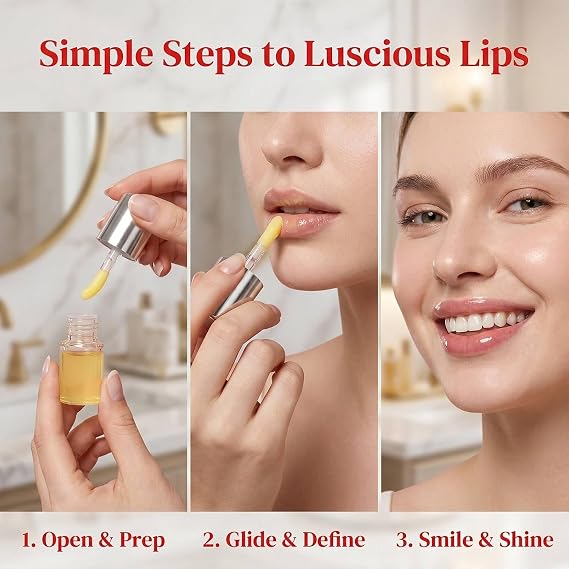 Spicy Lip Plumper Oil,Hydrating Volumizing Lip Gloss, Moisturizing Lips Care Serum for Dry Cracked Lips (2)