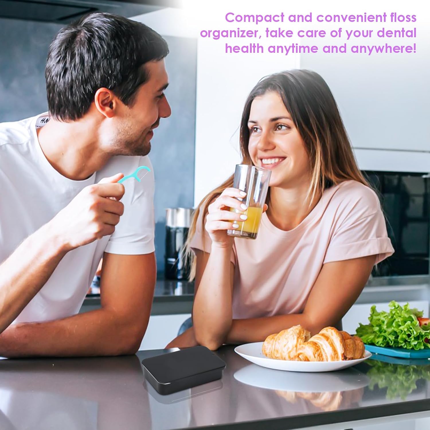 2Pack Travel Floss Picks Case, Refillable Portable Floss Pick Holder and Dispenser, Small Tin Box Containers. - Image 4