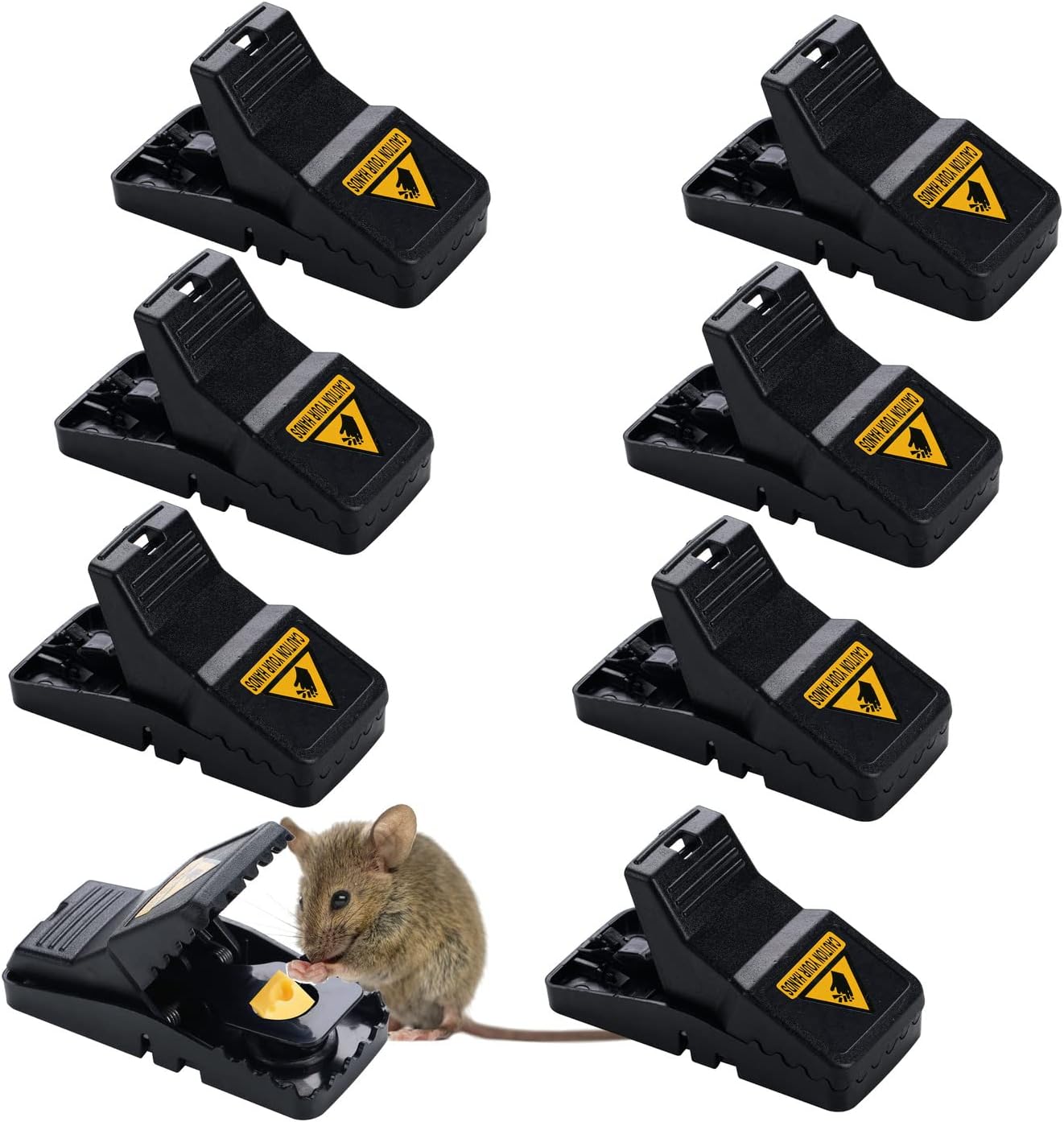UFLIX 8pcs Reusable Mouse Traps for Indoors and Outdoors That Kill