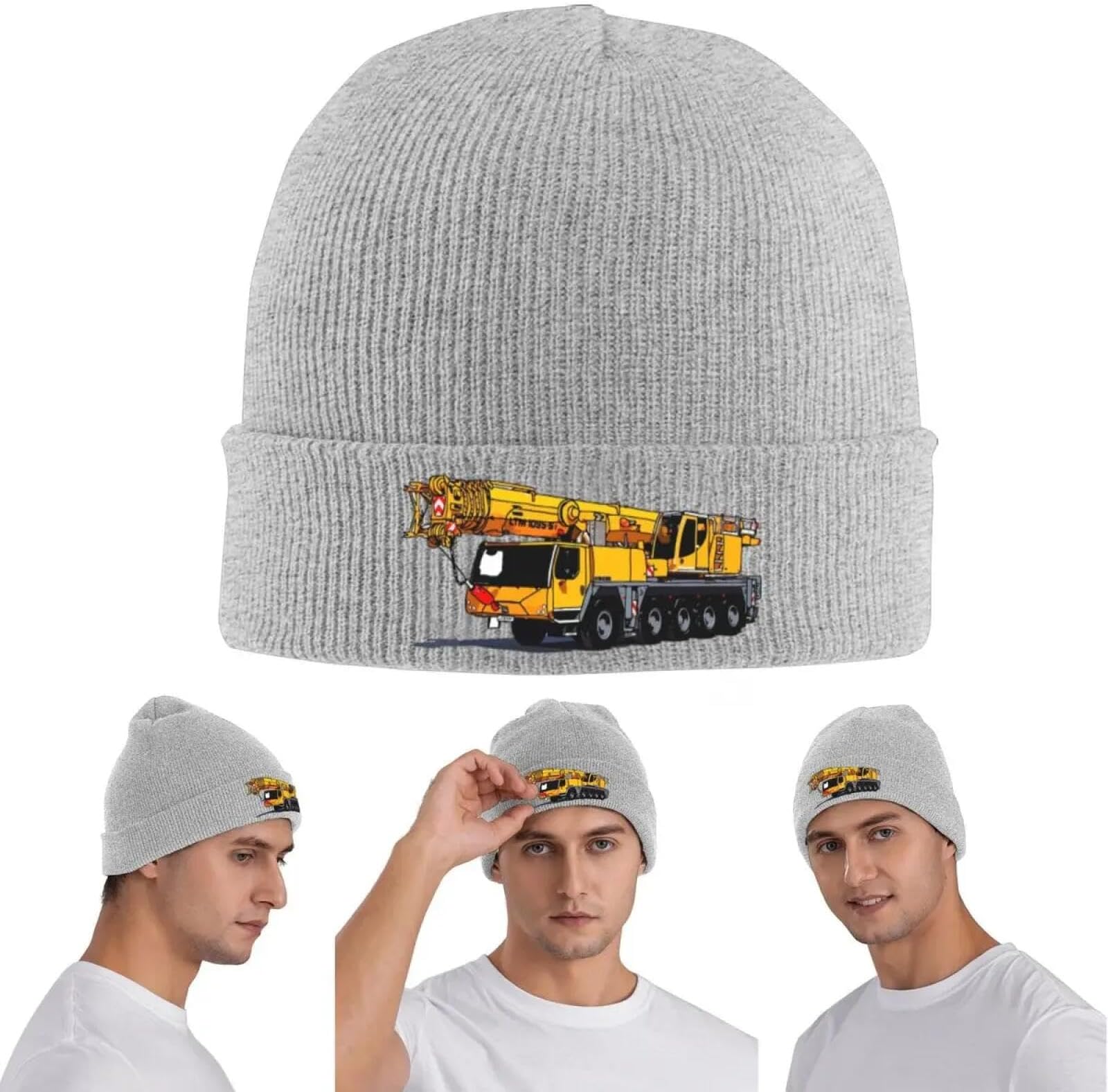 Liebherr Heavy Crane Warm Knitted Cap Winter Knit Bonnet Hat Skullies Beanies Hip Hop Caps for Unisex