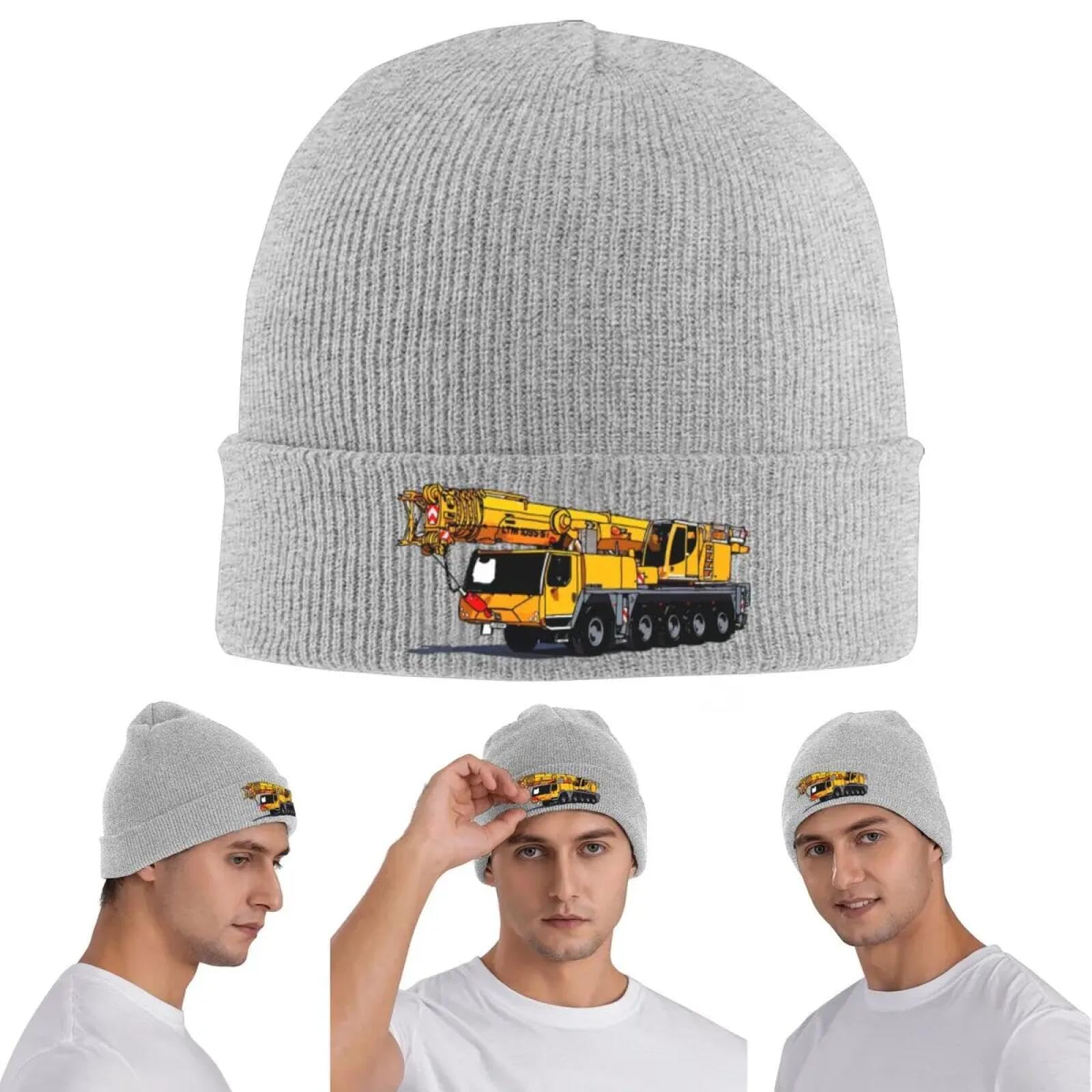 Liebherr Heavy Crane Warm Knitted Cap Winter Knit Bonnet Hat Skullies Beanies Hip Hop Caps for Unisex